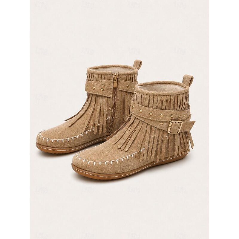 Susannah | Fringe Moccasin Ankle Boots 0