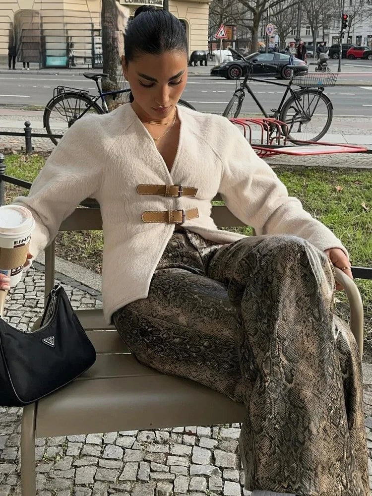 Livia - Stijlvolle Wollen Jas