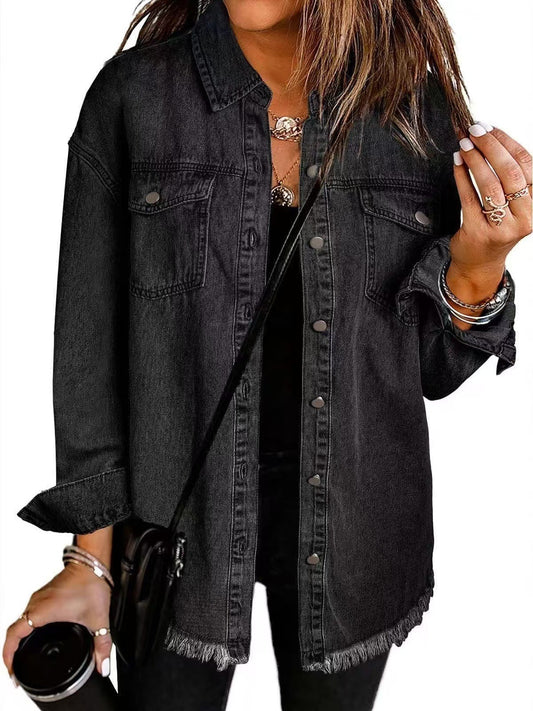 Denim Dames Jeansjack met Tijdloos Design – Perfect voor Dagelijks Gebruik