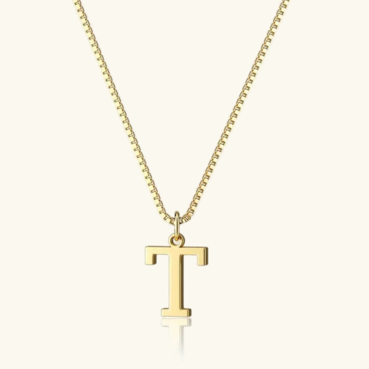Dames Letterketting – Gold-Tone Initiaal Hanger