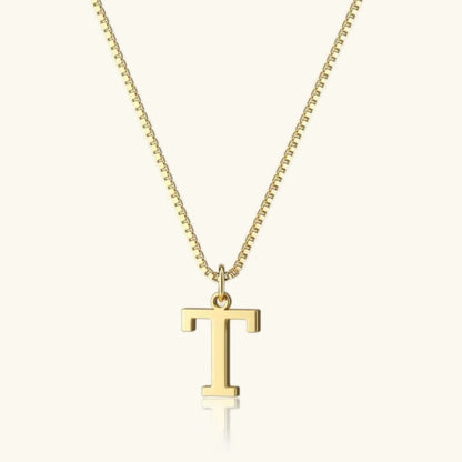 Dames Letterketting – Gold-Tone Initiaal Hanger