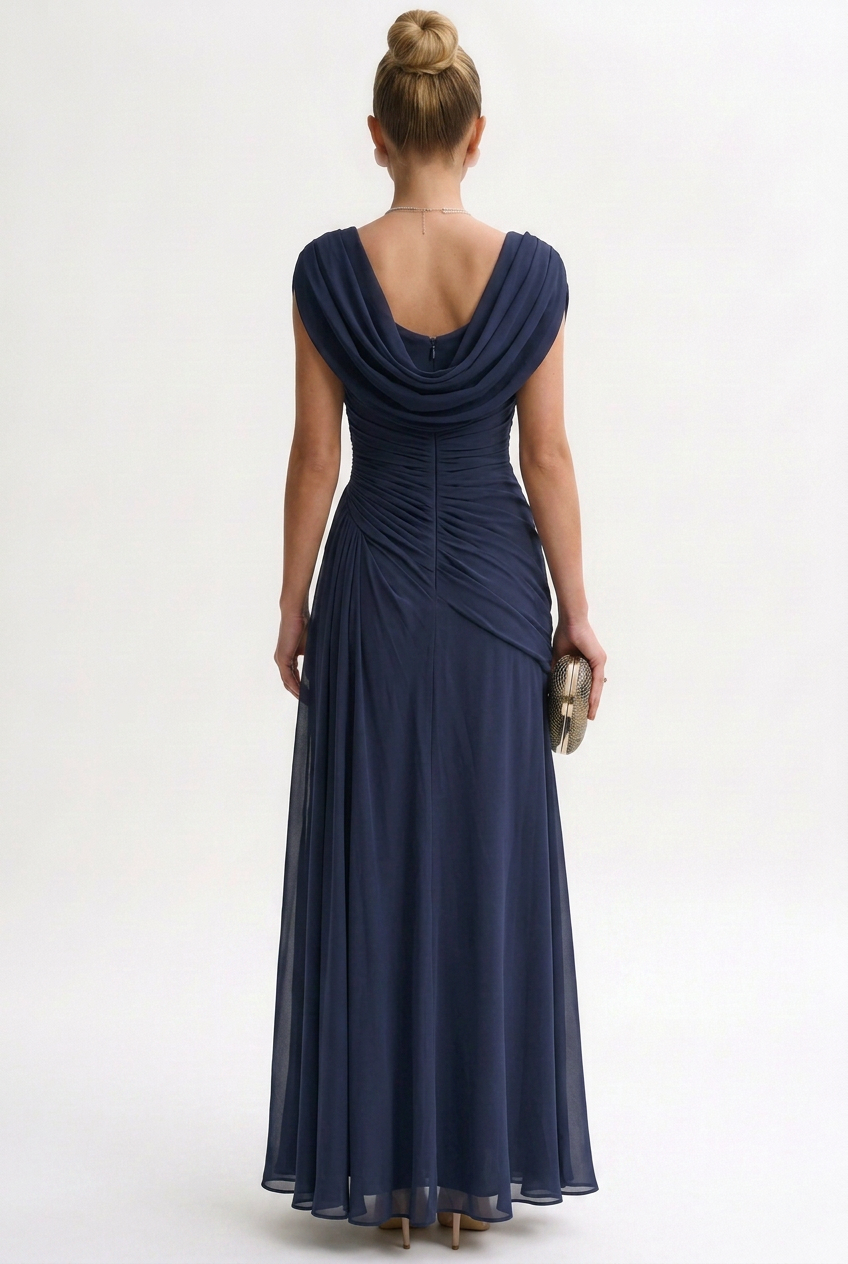 Dames Maxi Jurk Mouwloos met Ronde Hals