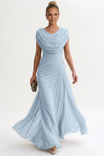 Dames Maxi Jurk Mouwloos met Ronde Hals