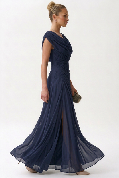 Dames Maxi Jurk Mouwloos met Ronde Hals