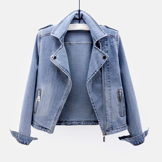Dames Klassiek Denim Spijkerjack – Katoen, Casual Jas voor Alledaags Gebruik