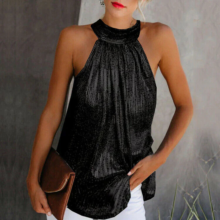 Gwenna - Luxe Mouwloze Haltertop