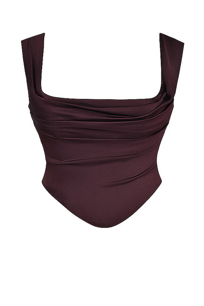 Odette - Satijnen Corset-Top en Maxirok Set