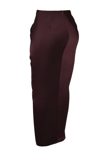 Odette - Satijnen Corset-Top en Maxirok Set