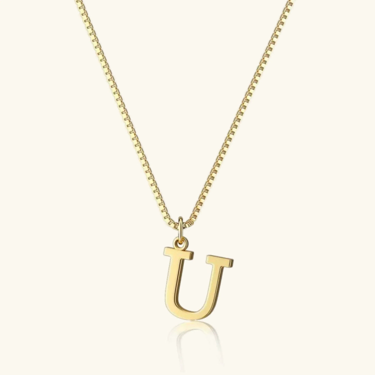 Dames Letterketting – Gold-Tone Initiaal Hanger