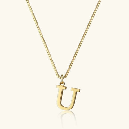 Dames Letterketting – Gold-Tone Initiaal Hanger