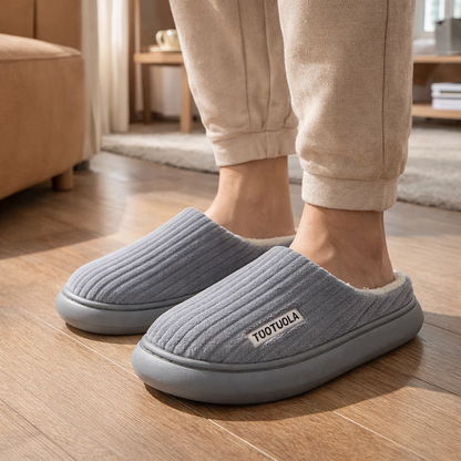 Geribbelde Dames pantoffels met zachte voering voor binnen – Warm en comfortabel in huis