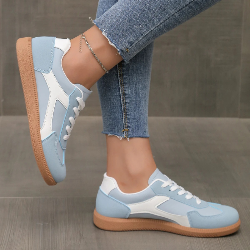 Dames Sneakers Leer met Gum Zool