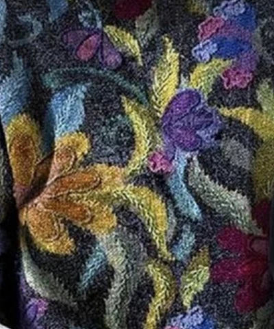 Dames Trui met Bloemenprint – Gebreide Pullover Fantasieprint