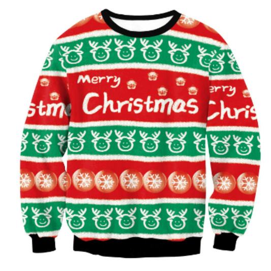 Unisex Oversized Gebreide Kersttrui – Warme Unisex Christmas Sweater voor Feestdagen