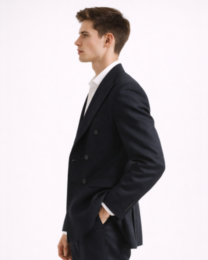 Blazer croisé homme coupe ajustée – vue 8