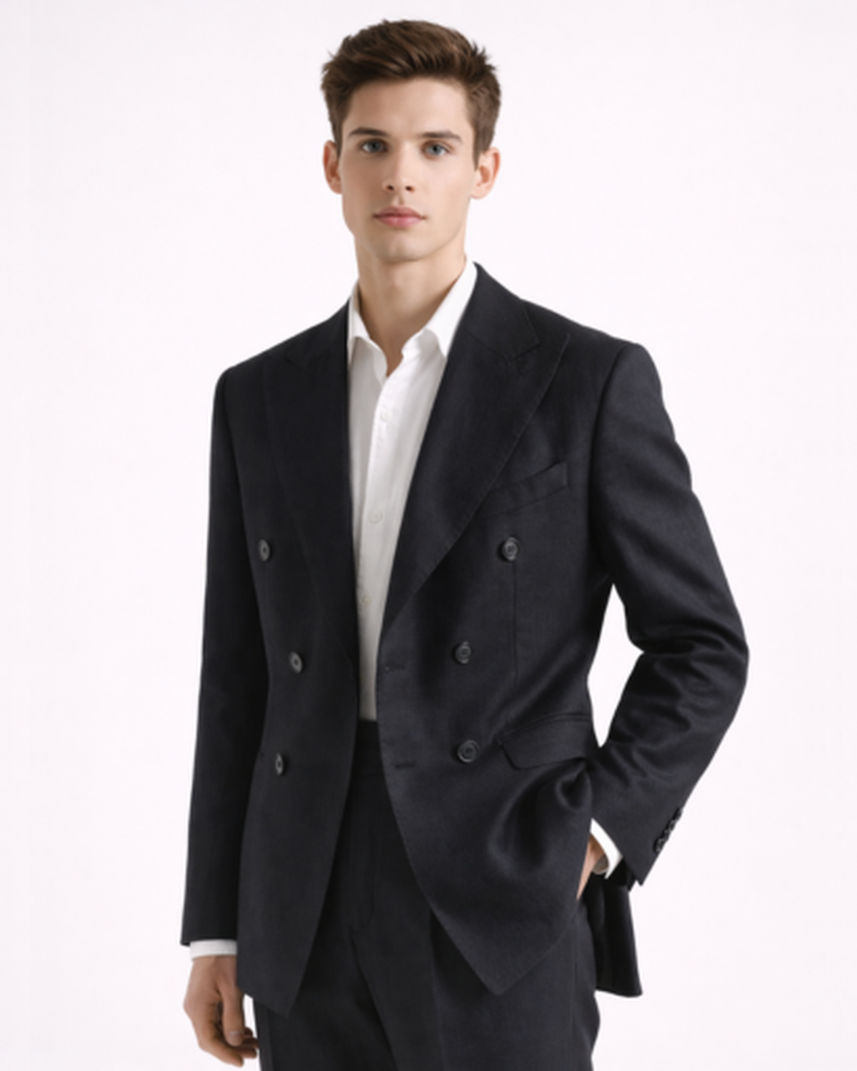 Blazer croisé homme coupe ajustée – vue 3