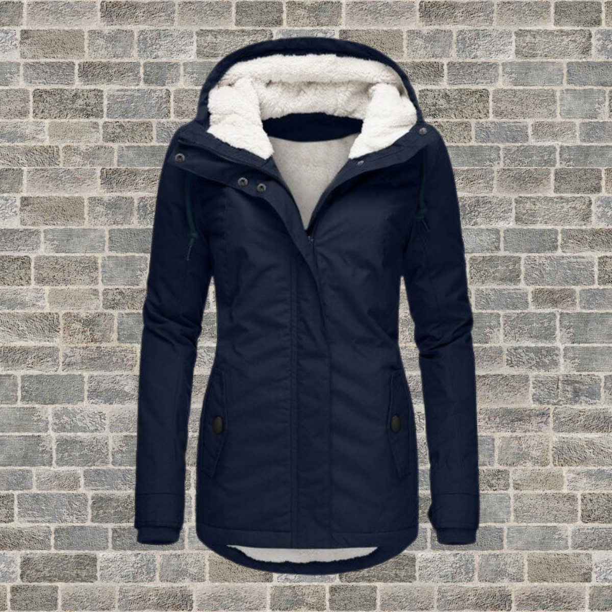 Dames Klassieke Lange Mouwen Winterjas – Warm, Ideaal voor Koud Weer en Casual Outfits
