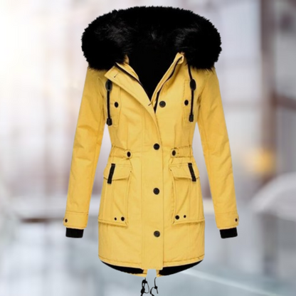Dames Lange Winterparka met Capuchon – Waterdicht, Ideaal voor Koude Dagen