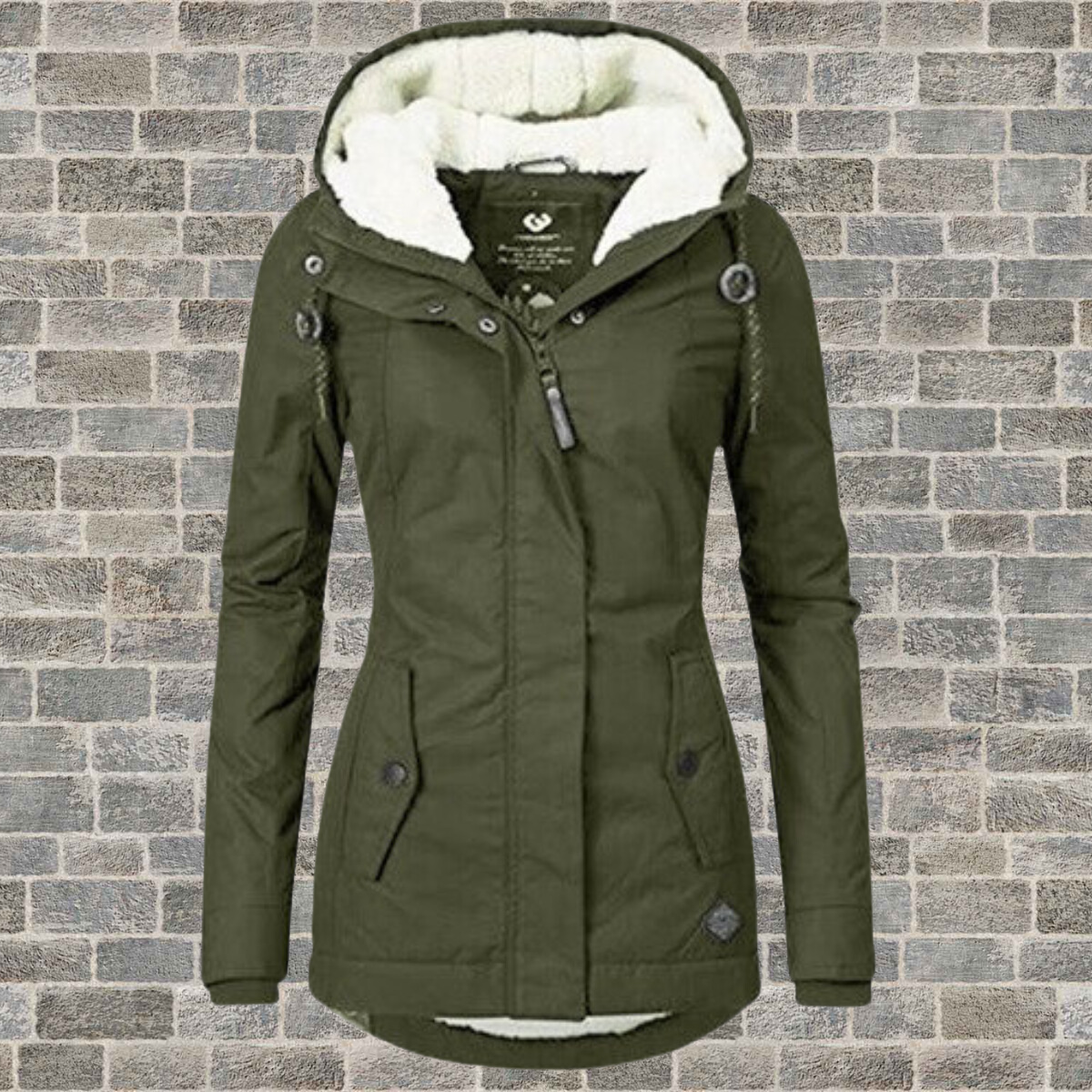 Dames Klassieke Lange Mouwen Winterjas – Warm, Ideaal voor Koud Weer en Casual Outfits