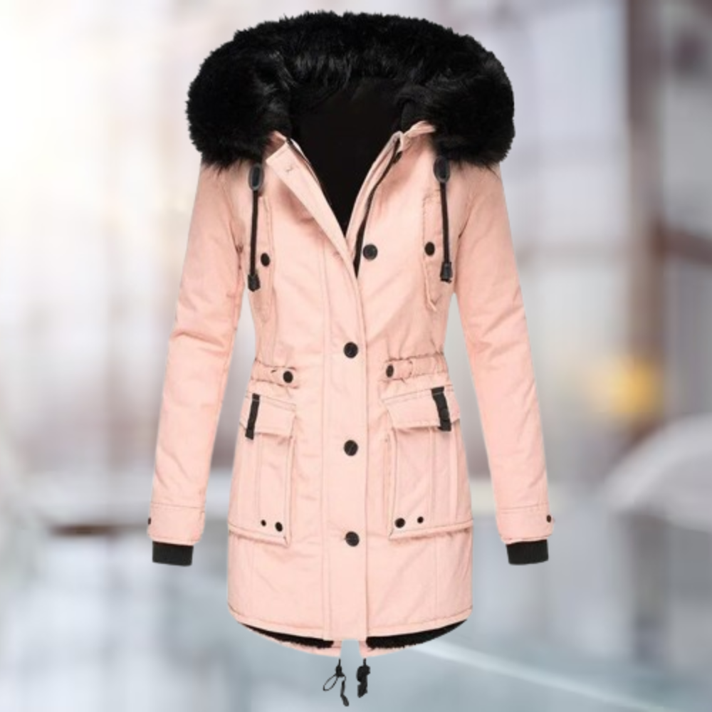 Dames Lange Winterparka met Capuchon – Waterdicht, Ideaal voor Koude Dagen