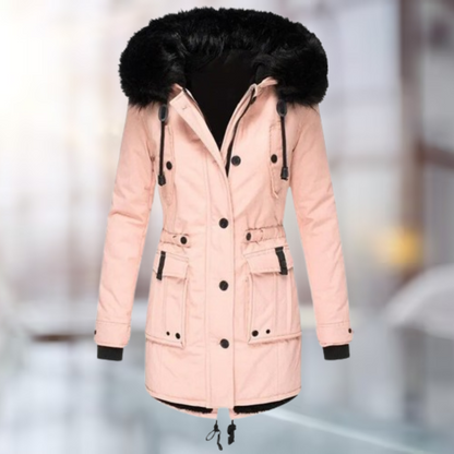 Dames Lange Winterparka met Capuchon – Waterdicht, Ideaal voor Koude Dagen