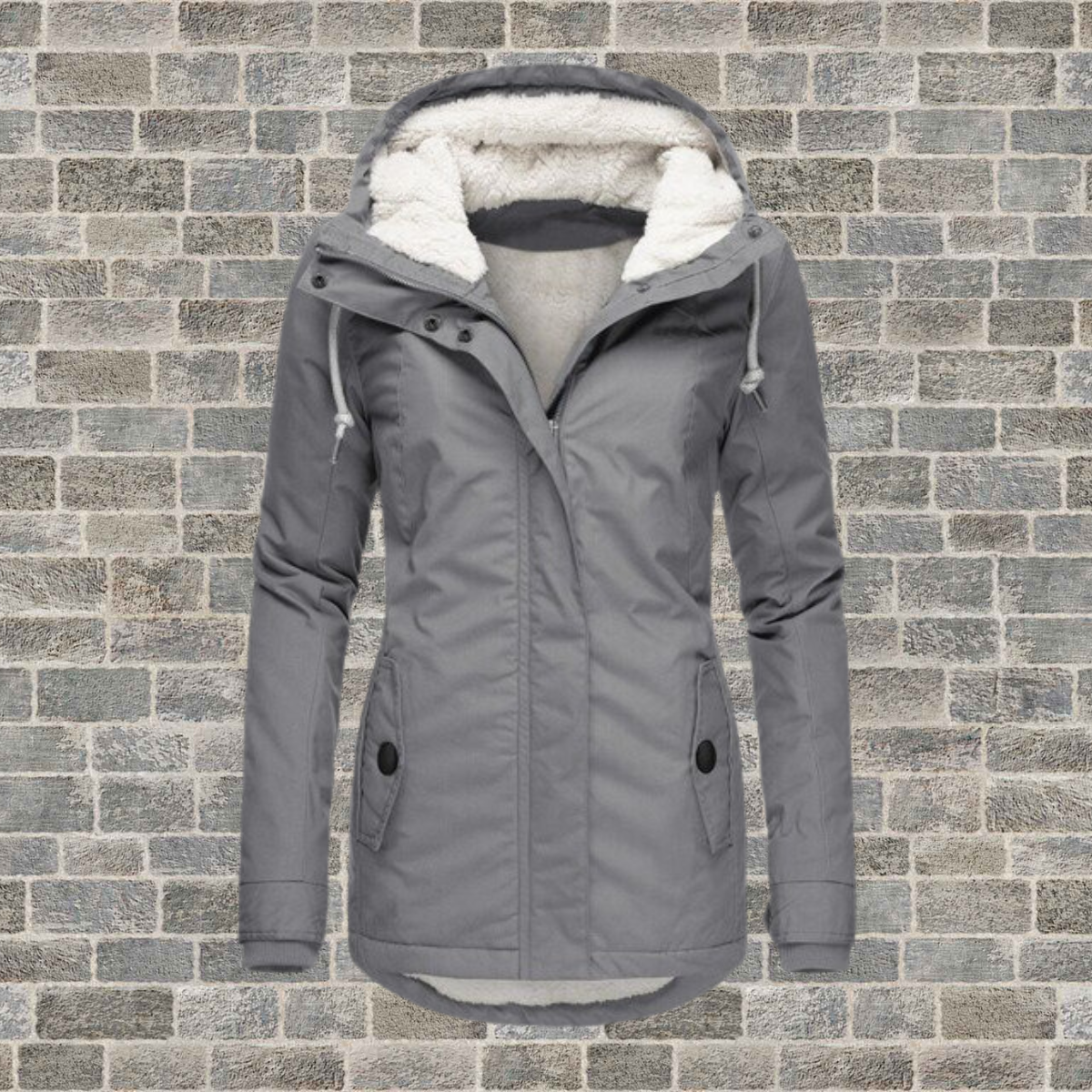 Dames Klassieke Lange Mouwen Winterjas – Warm, Ideaal voor Koud Weer en Casual Outfits
