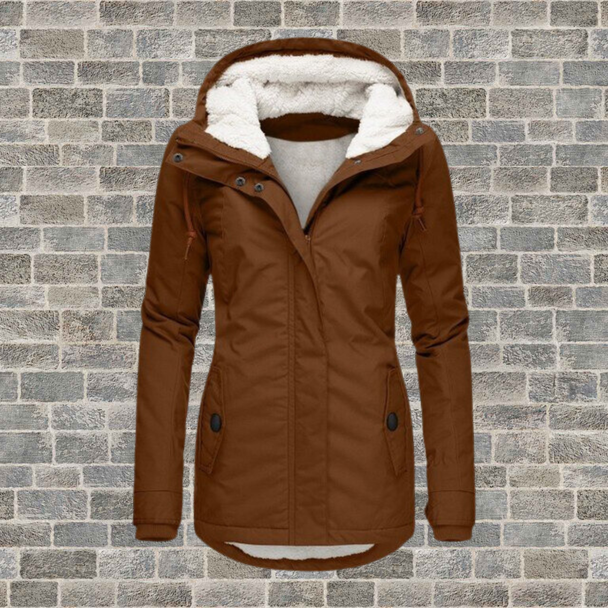 Dames Klassieke Lange Mouwen Winterjas – Warm, Ideaal voor Koud Weer en Casual Outfits