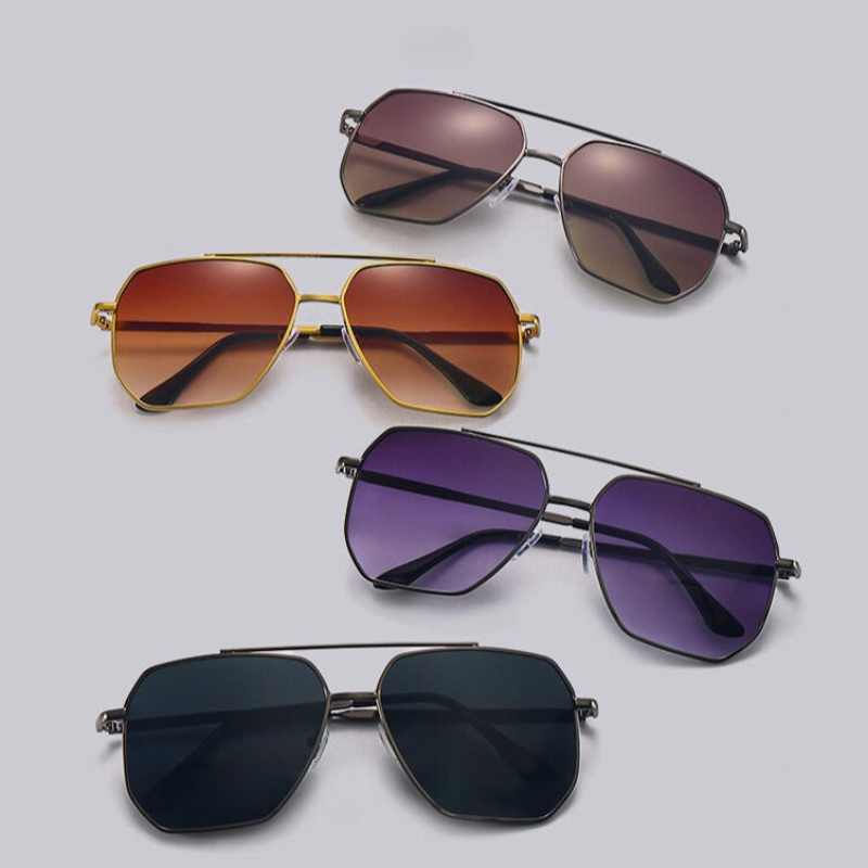 Aviator Zonnebril met Metalen Frame en UV400 Bescherming