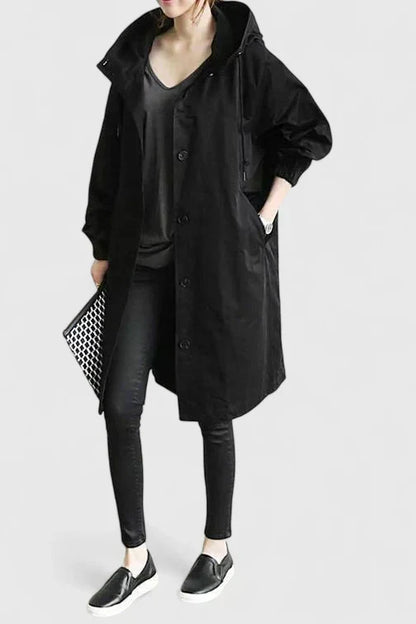 Dames Oversized Regenjas met Capuchon – Comfortabele Jas
