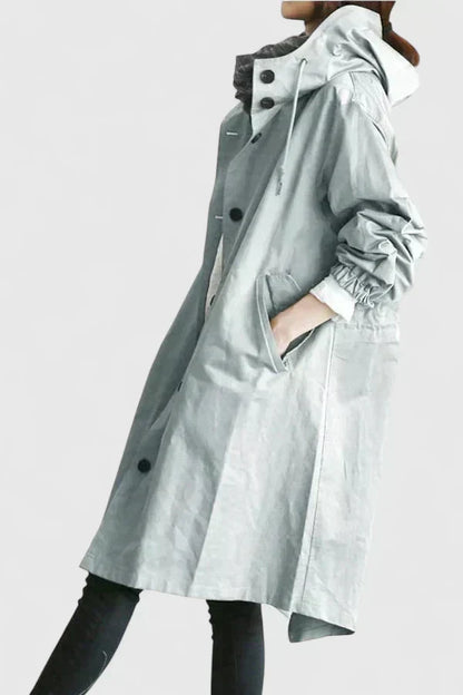 Dames Oversized Regenjas met Capuchon – Comfortabele Jas