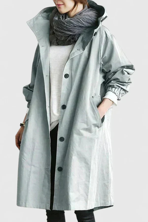Dames Oversized Regenjas met Capuchon – Comfortabele Jas