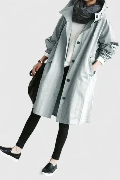 Dames Oversized Regenjas met Capuchon – Comfortabele Jas