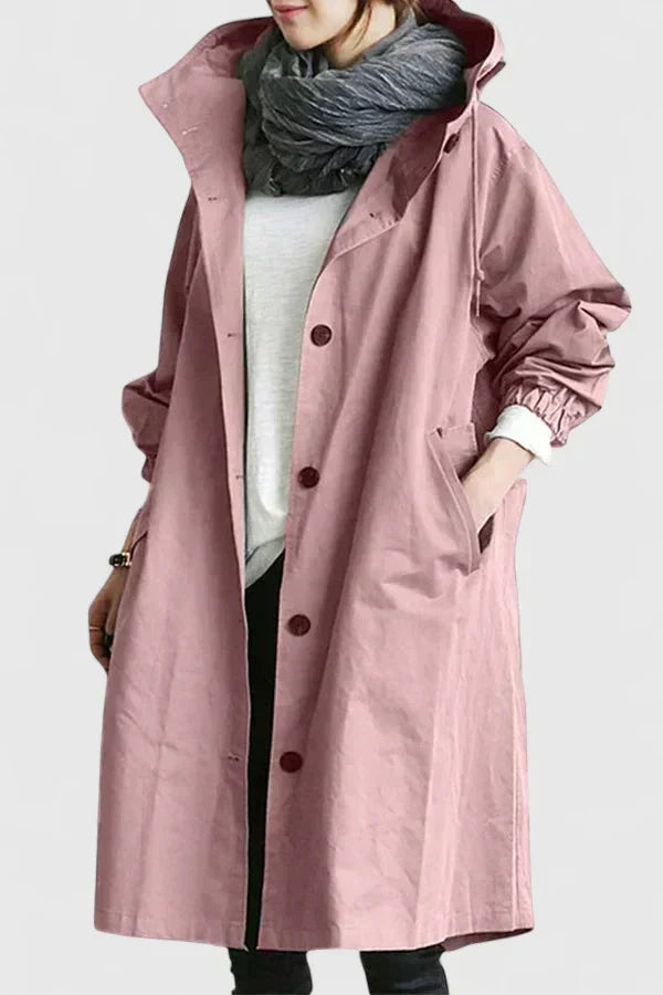 Dames Oversized Regenjas met Capuchon – Comfortabele Jas