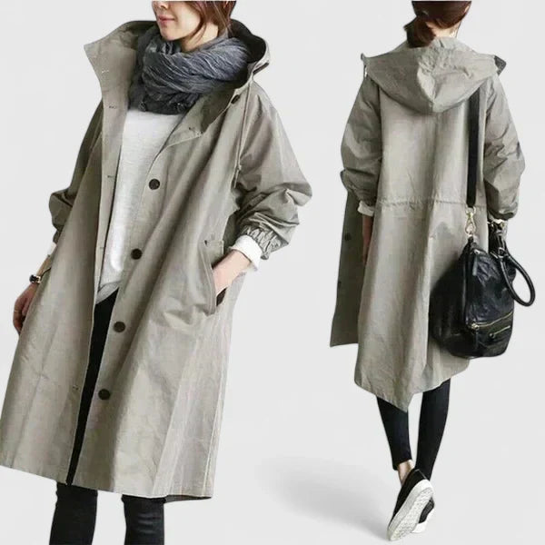 Dames Oversized Regenjas met Capuchon – Comfortabele Jas