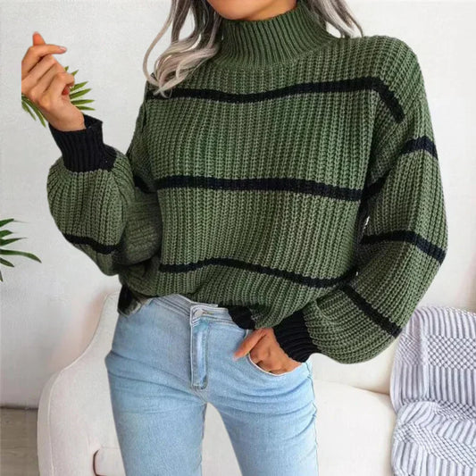 Dames Slim Fit Trui – Katoen, Casual voor Herfst en Winter