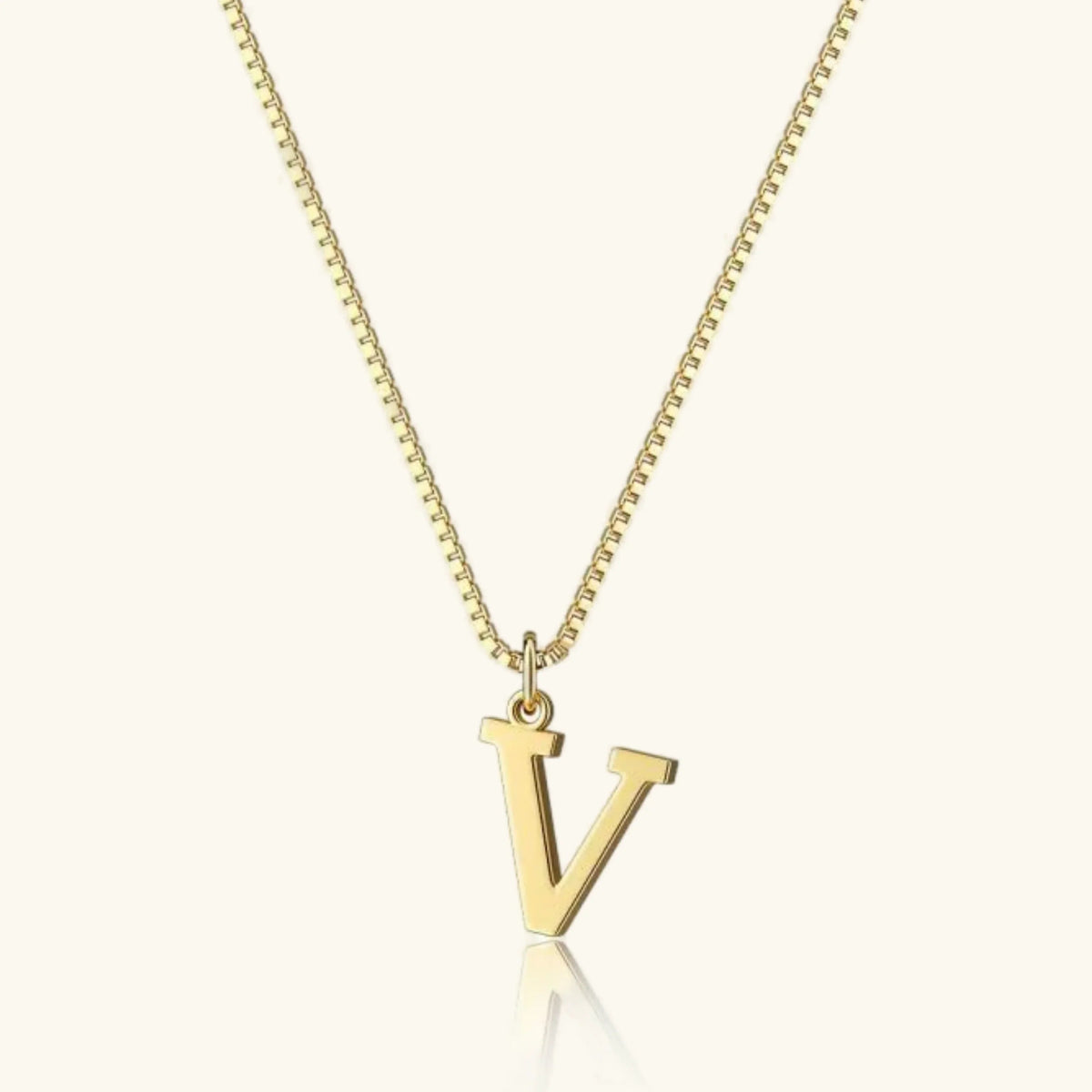 Dames Letterketting – Gold-Tone Initiaal Hanger