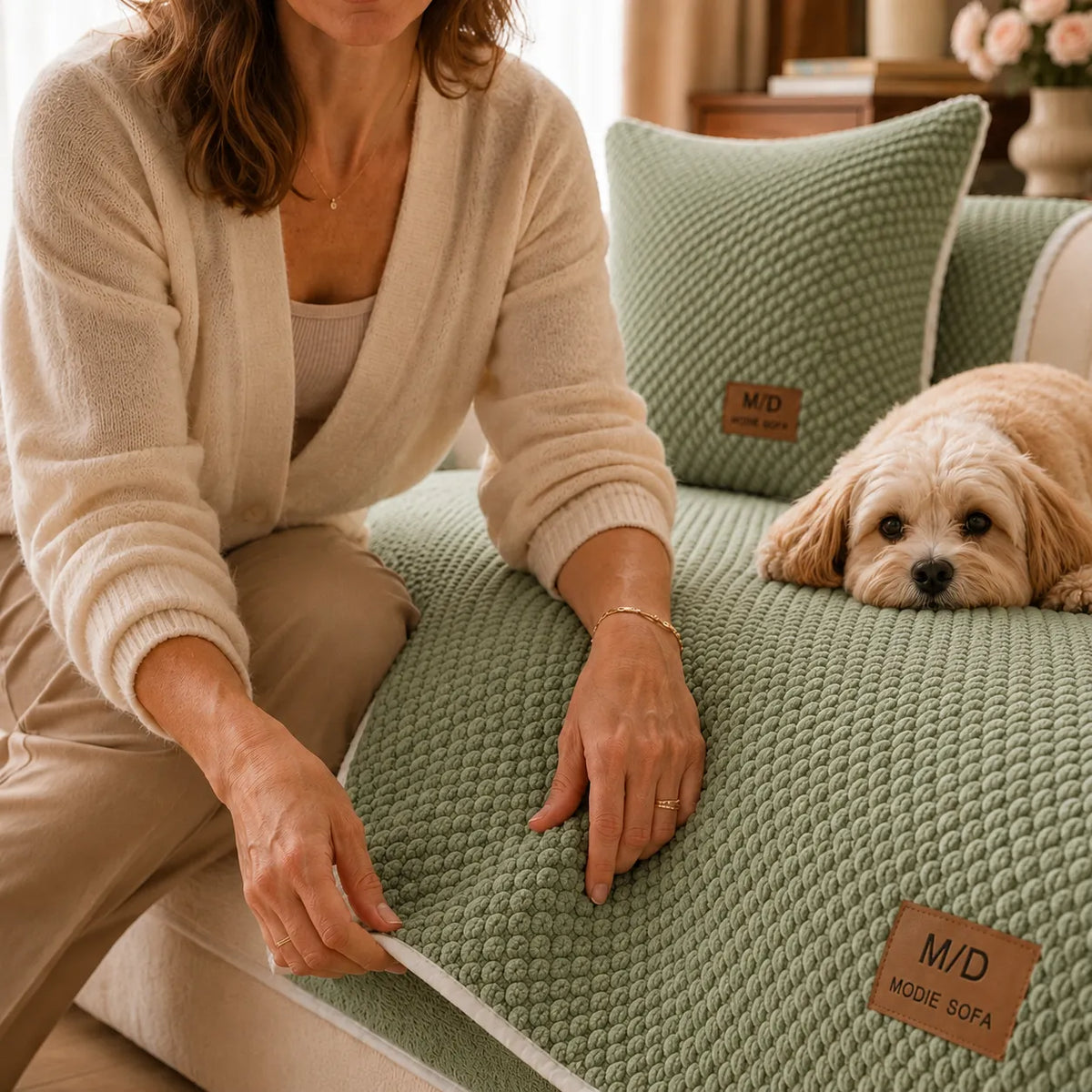 Anti-Slip Bankhoes voor Huisdieren – Plush Sofa Beschermer