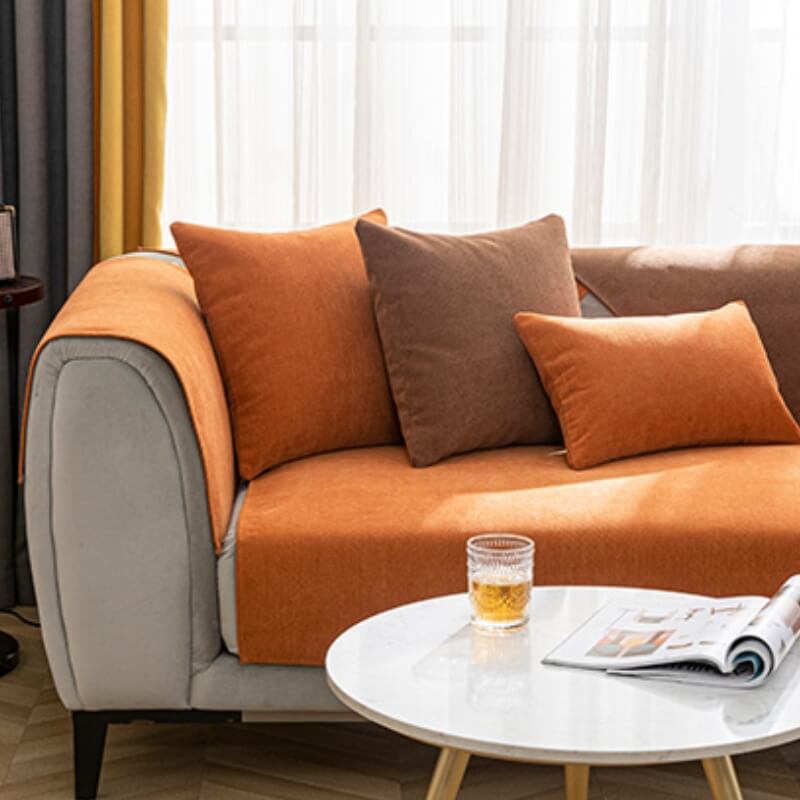 Chenille Bankhoes Anti-Slip - Zachte Hoes voor Bank