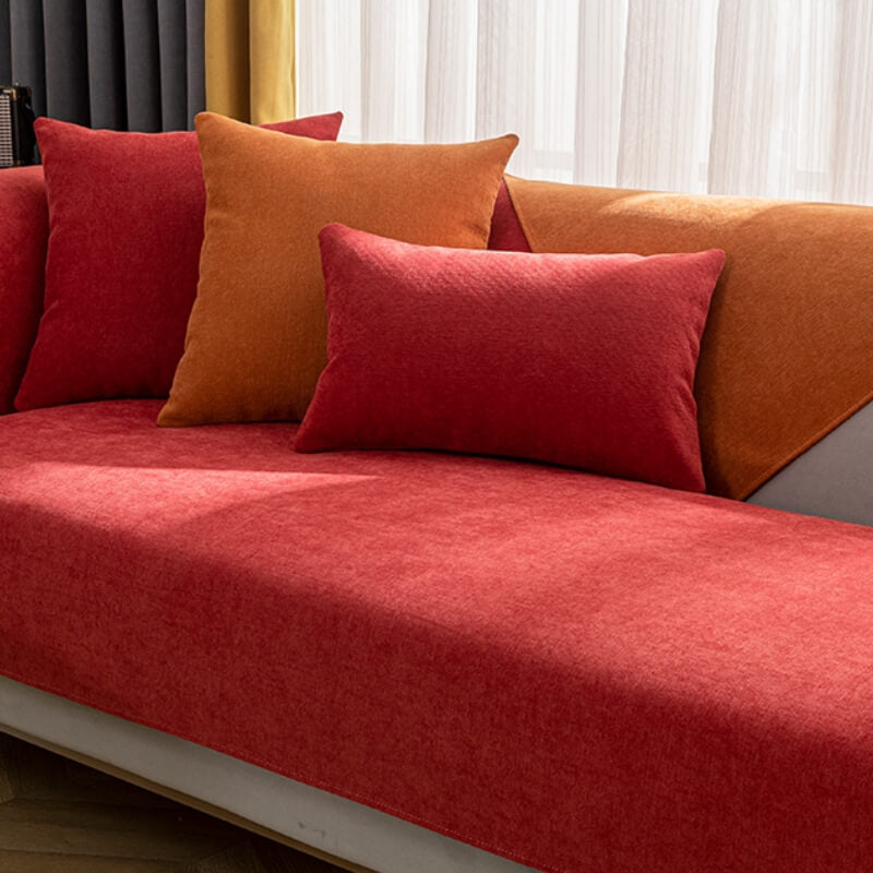 Chenille Bankhoes Anti-Slip - Zachte Hoes voor Bank
