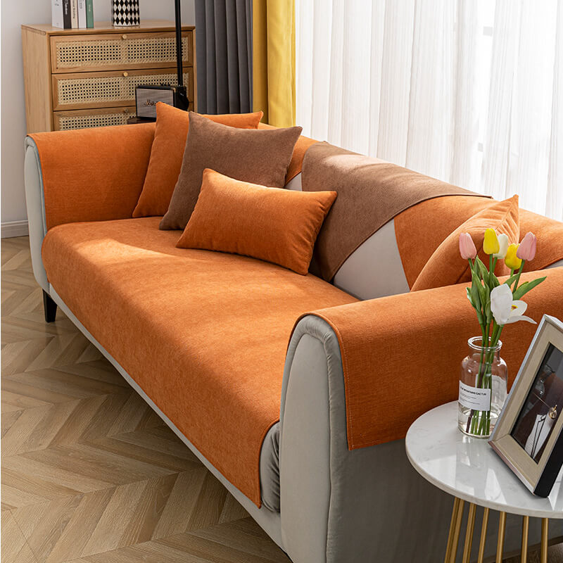 Chenille Bankhoes Anti-Slip - Zachte Hoes voor Bank