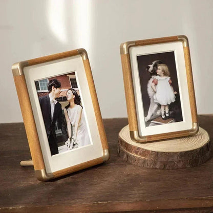 Vintage Solid Wood Tabletop Photo Frame Elegant Design 2