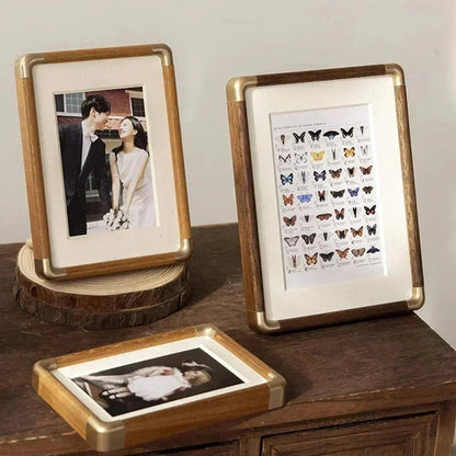Vintage Solid Wood Tabletop Photo Frame Elegant Design 3