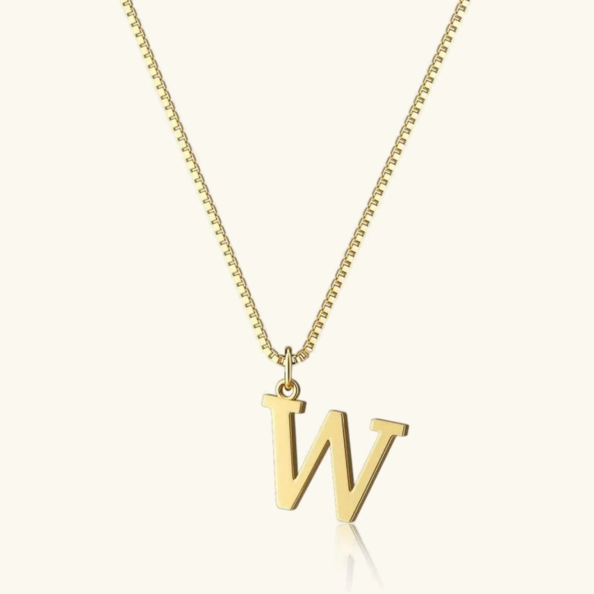 Dames Letterketting – Gold-Tone Initiaal Hanger