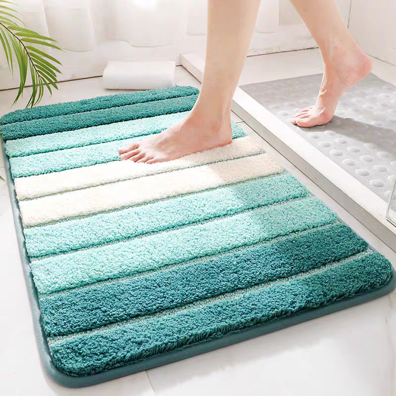 Badmat Fluffy Gestreept - Antislip en Machine Wasbaar