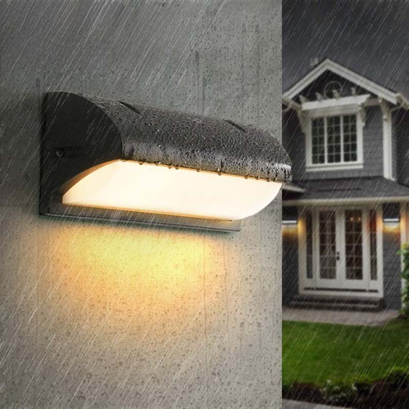 Buitenwandlamp met Bewegingssensor – Zwart, Waterdichte LED Tuinverlichting