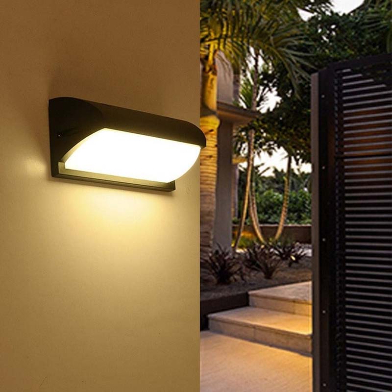 Buitenwandlamp met Bewegingssensor – Zwart, Waterdichte LED Tuinverlichting