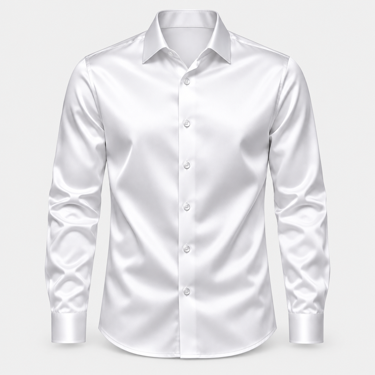 Camisa de hombre de corte entallado - efecto satén con elasticidad