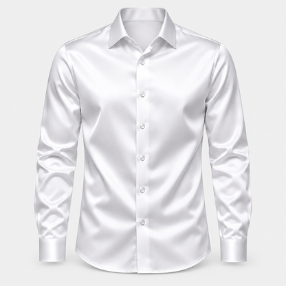 Camisa de hombre de corte entallado - efecto satén con elasticidad