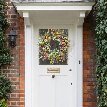 Decoratieve Bloemenkrans voor Deur met Kunstbloemen