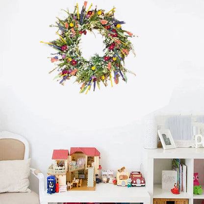 Decoratieve Bloemenkrans voor Deur met Kunstbloemen